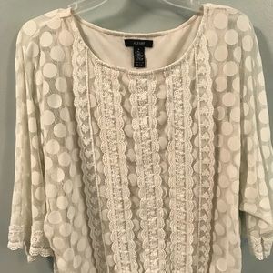 Alfani Ivory lace blouse